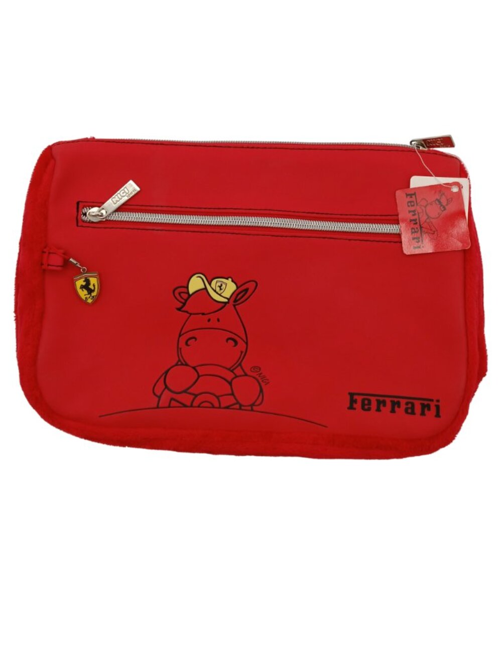 Rare Vintage NICI Sports x Ferrari Red Tech Bag - Debossed Hippo - Y2K Official